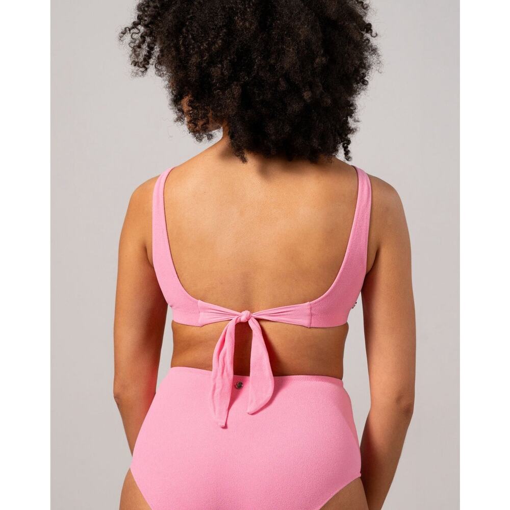 Understatement Pink Scoop Bikini Top And Bottoms Set Candy Pink M - Picture 2 of 5
